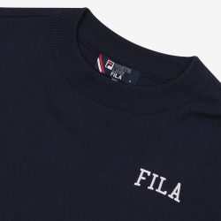 Fila White Line Sweater Női T-shirt Sötétkék | HU-46536